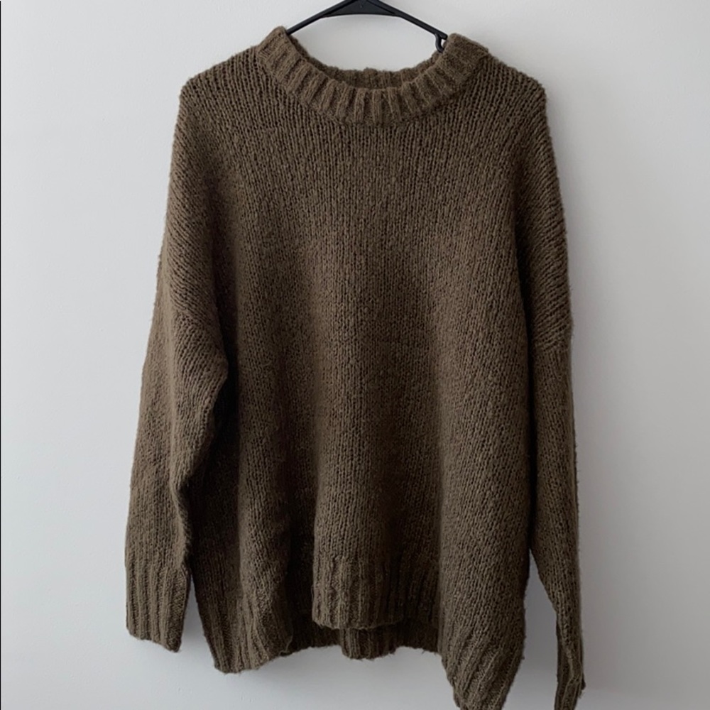 army green sweater